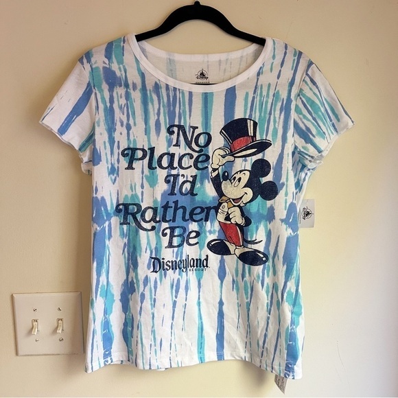 Disney Tops - NWT Disney Parks No Place I’d Rather Be Disneyland Resort Shirt Tie Dye Mickey